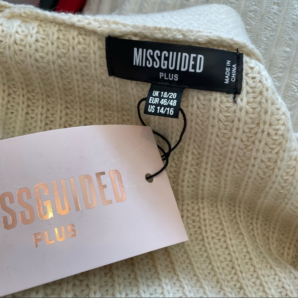 NWT misguided plus color block knit cardigan sz.14/16 - Picture 6 of 7